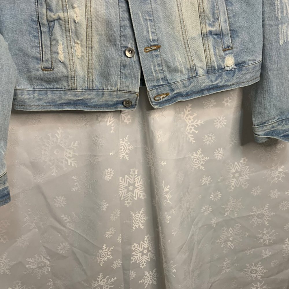 CI Sono Womens Distressed Denim Jean Jacket Size Medium - Picture 7 of 14